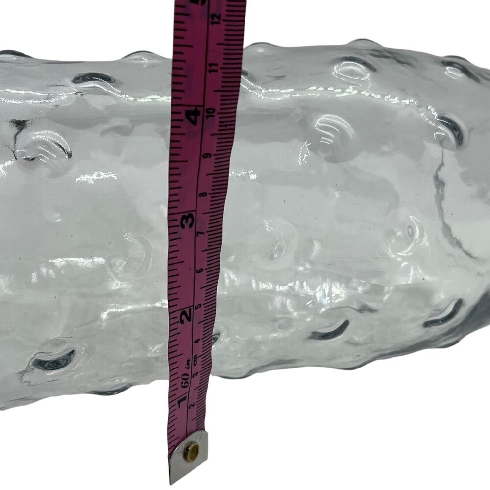 Hoosier Glass Bubble Glass Clear Vase 8.5 inches No Chips or Cracks Vintage - Picture 12 of 12